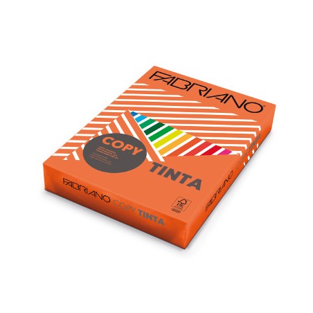 1 - FABRIANO  250 fogli Carta fotocopie Copytinta A4 160 gr arancio 62016021