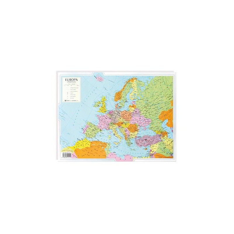 CWR carta geografica Europa A3 plastificata fisico/politica, 10 pezzi CWR carta geografica Europa A3 plastificata fisico/politica, 10 pezzi
