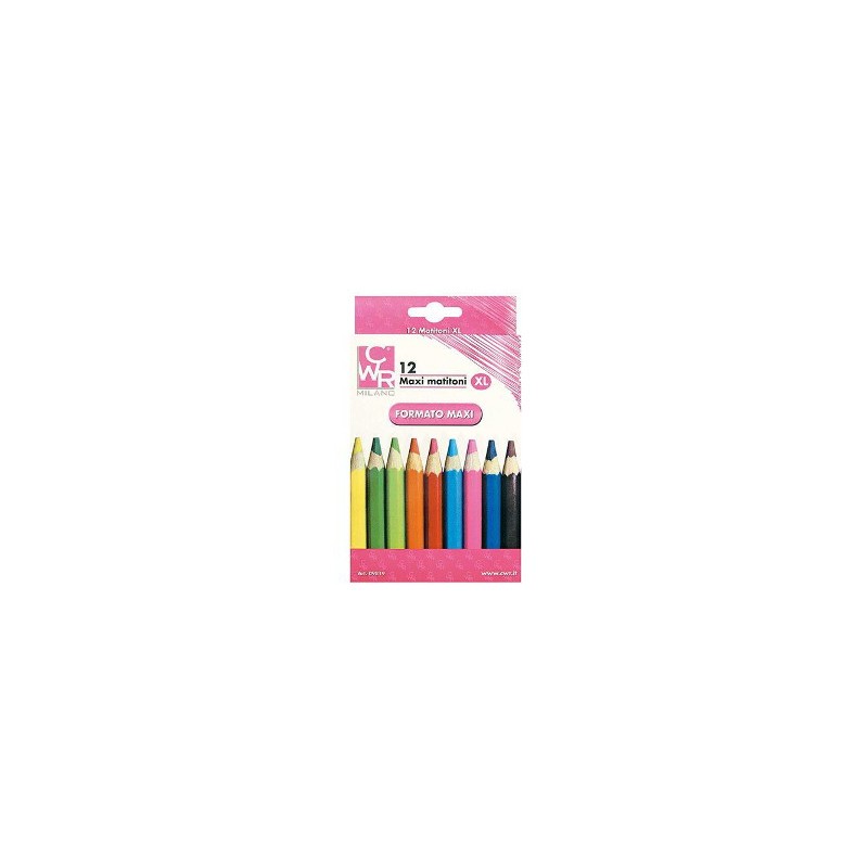 CWR pastelli maxi matitoni XL colori assortiti, 12 pezzi CWR pastelli maxi matitoni XL colori assortiti, 12 pezzi