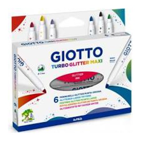 1 - FILA Giotto Turbo Glitter Maxi Pennarelli a Spirito Glitterati 6 Colori 4266