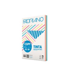 1 - FABRIANO  250 fogli Carta fotocopie Copytinta A3 80 gr mix tenui 62529742