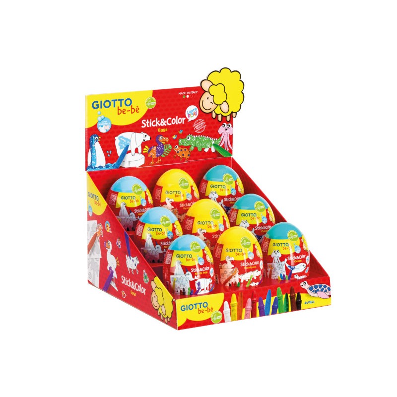 FILA 9 PEZZI - GIOTTO BE-BE STICK&COLOR EGG PER BAMBINI 472700 FILA 9 PEZZI - GIOTTO BE-BE STICK&COLOR EGG PER BAMBINI 472700