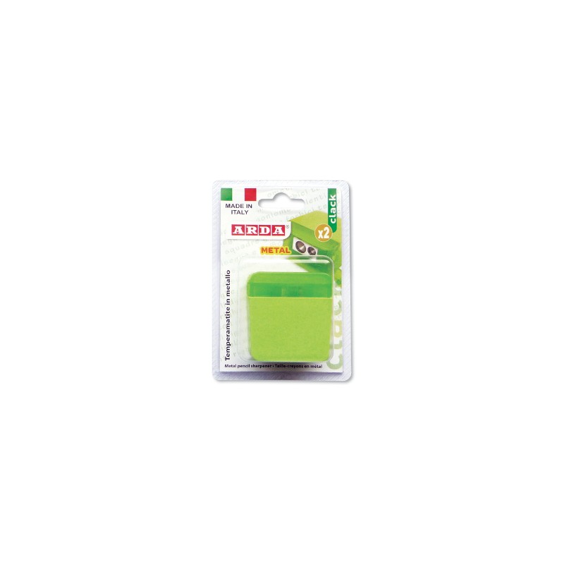 ARDA Temperamatite CLACK a 2 Fori con Serbatoio Tappo Apri e Chiudi TE800 ARDA Temperamatite CLACK a 2 Fori con Serbatoio Tappo Apri e Chiudi TE800