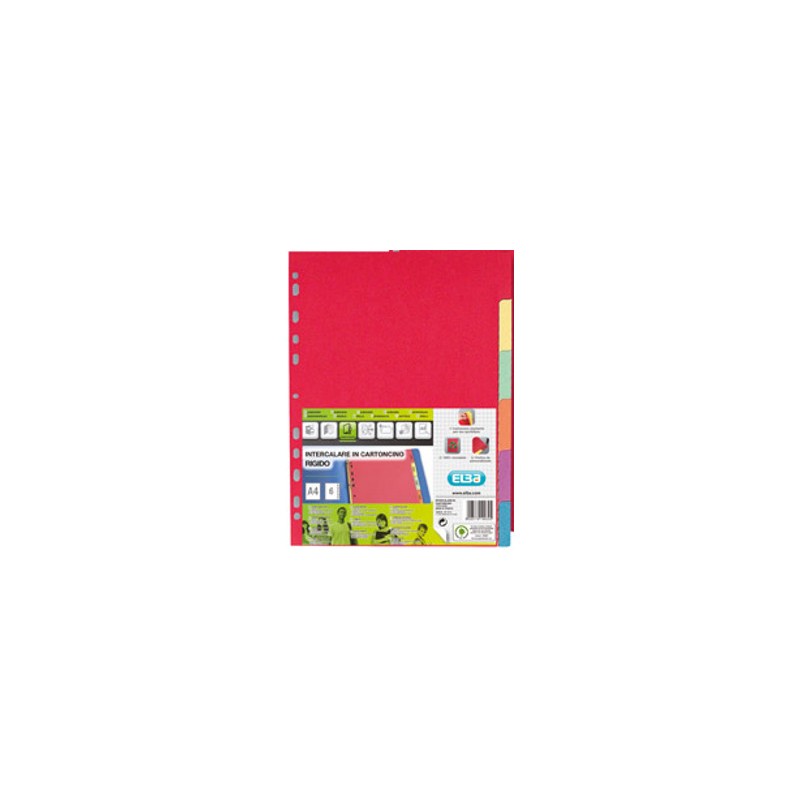 FAVORIT  Divisori A4 6 colori in cartoncino Favorit 204883