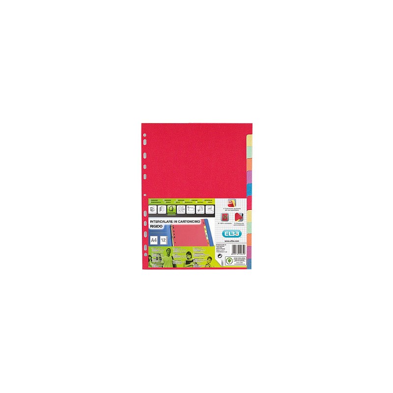 FAVORIT  Divisori intercalare in cartoncino A4 12 colori Favorit 204882