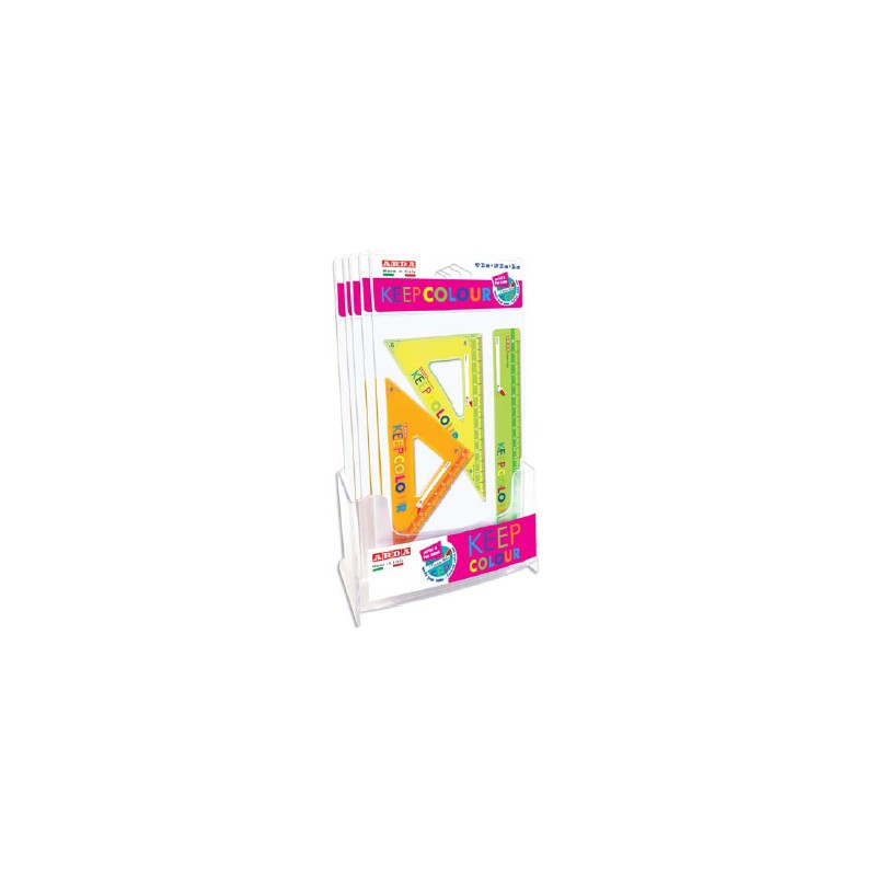 Arda mini set disegno Keep Colour riga 16 cm e coppia squadre KC7063DSS Arda mini set disegno Keep Colour riga 16 cm e coppia squadre KC7063DSS