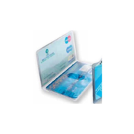 1 - FAVORIT Conf.50 pz Porta Carte 2 Ante 9,5x6cm Trasparente 500084