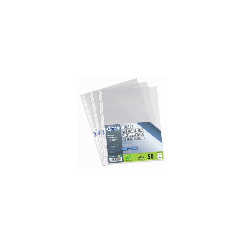 Favorit Buste Forate Universali Lucide Linear 22x30 cm 50 pz 460039 Favorit Buste Forate Universali Lucide Linear 22x30 cm 50 pz 460039