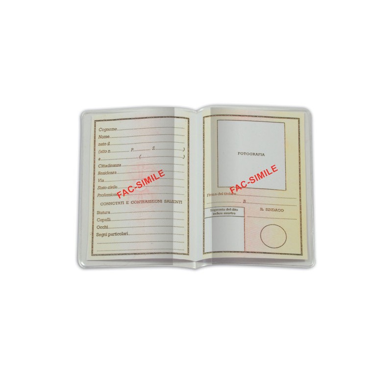 FAVORIT Conf.50 pz Porta Carta d'Identita' Trasparente 16x11,5 cm 500073 FAVORIT Conf.50 pz Porta Carta d'Identita' Trasparente 16x11,5 cm 500073