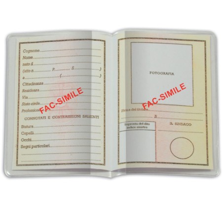 1 - FAVORIT Conf.50 pz Porta Carta d'Identita' Trasparente 16x11,5 cm 500073