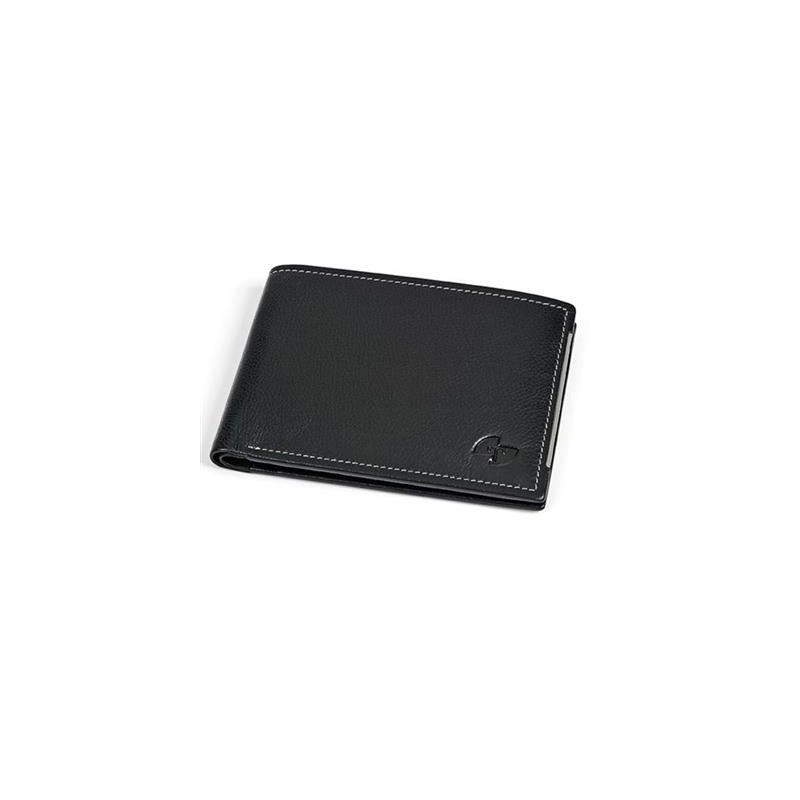 Portafoglio uomo Niji Tempora in pelle, 13x10 cm, colore nero - 65060 Portafoglio uomo Niji Tempora in pelle, 13x10 cm, colore nero - 65060