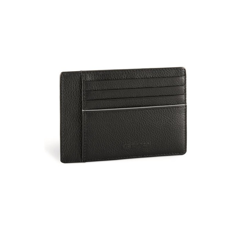 Porta carte Niji Tempora in pelle, colore nero - 65136 Porta carte Niji Tempora in pelle, colore nero - 65136