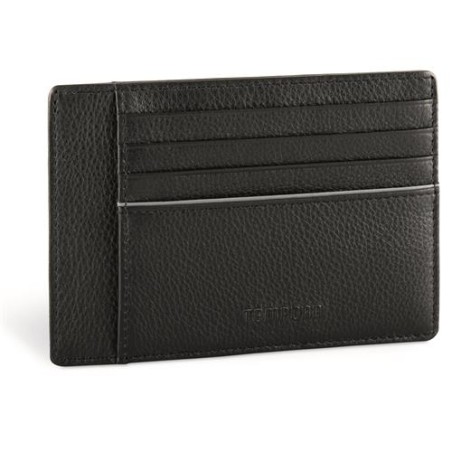 Porta carte Niji Tempora in pelle, colore nero - 65136
