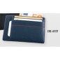 Porta carte Niji Tempora in pelle, colore blu - 65137