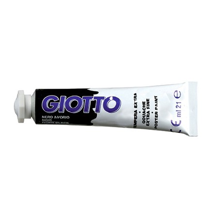 1 - FILA Colore a Tempera GIOTTO Tubetto 21 mL Nero 24 3550