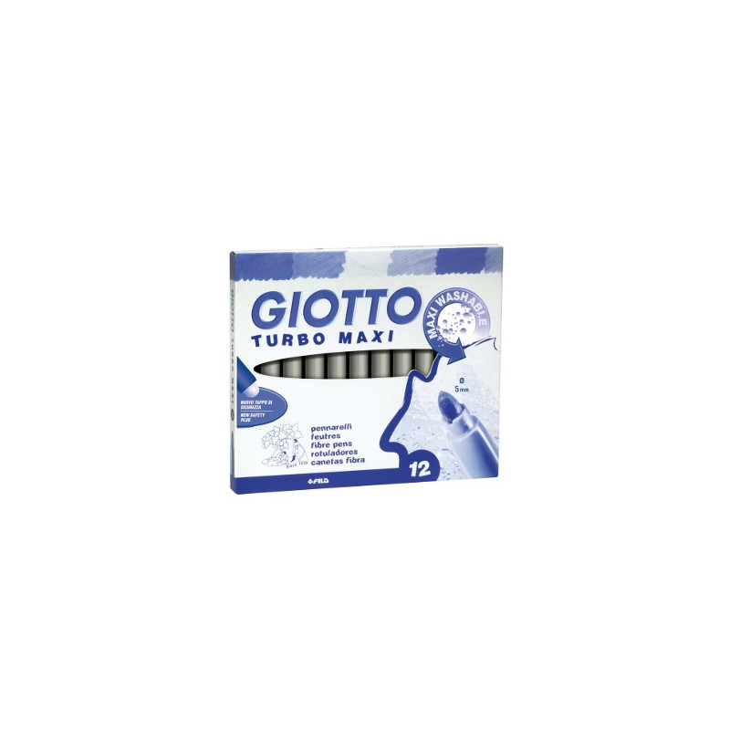 FILA Giotto Turbo Maxi Pennarelli a Spirito Inchiostro Lavabile Grigio Cenere 12 Pezzi 456025 FILA Giotto Turbo Maxi Pennarelli a Spirito Inchiostro Lavabile Grigio Cenere 12 Pezzi 456025