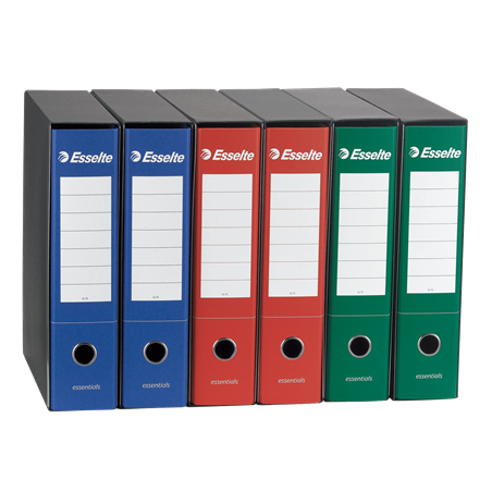 1 - Esselte Registratore d'archivio con custodia protocollo d.8 blu G75 390775050