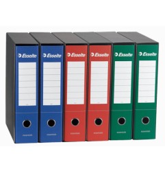 Registratore Esselte Essentials G75 con custodia, formato protocollo 23 x 33, dorso 8 cm, rosso - 390775160