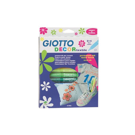 1 - FILA 12 pz Pennarelli Giotto Textile colori assortiti 4949