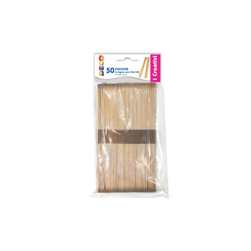 CWR DECO Stecche in Legno Naturale I CREATIVI cm 1,8x15 50 Pz 11690 CWR DECO Stecche in Legno Naturale I CREATIVI cm 1,8x15 50 Pz 11690