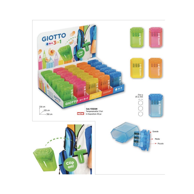 TEMPERAMATITE GIOTTO 3in1 -30pz 232100 TEMPERAMATITE GIOTTO 3in1 -30pz 232100