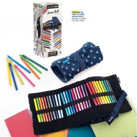 1 - FILA Tratto Pen Jeans Roll Penna a Punta Sintetica rotolo jeans 30  Colori Assortiti 8134