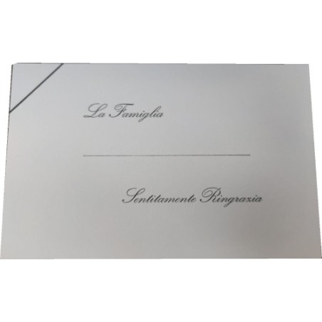 1 - 100 pz Biglietti + Busta per Lutto con Scritta, f.to 9 9x14 cm R1705-C
