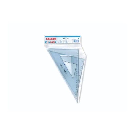 1 - ARDA Coppia di Squadre da Disegno cm 12 45° 60 Gradi 70312SS