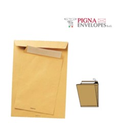 1 - PIGNA Busta color avana con soffietti laterali 250 pz 100 gr 19x26x4 655232
