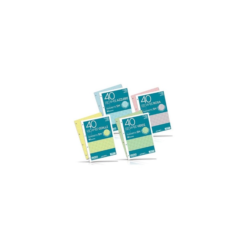 Blasetti ricambi A5 gialli 80 g 40 fogli rigatura 5M 6791 Blasetti ricambi A5 gialli 80 g 40 fogli rigatura 5M 6791