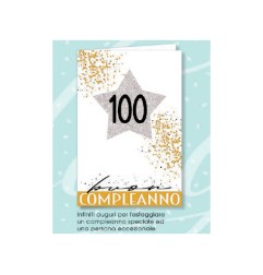 1 - CROMO 6 Biglietti COMPLEANNO 100 ANNI Stella NU.6119
