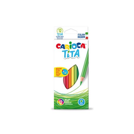 1 - 12 pz Pastelli Carioca Tita colori assortiti 42793