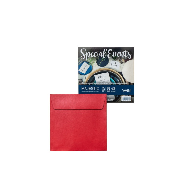 BUSTE SPECIAL EVENTS 17X17 ROSSO 120G. -10PZ A57C118 BUSTE SPECIAL EVENTS 17X17 ROSSO 120G. -10PZ A57C118