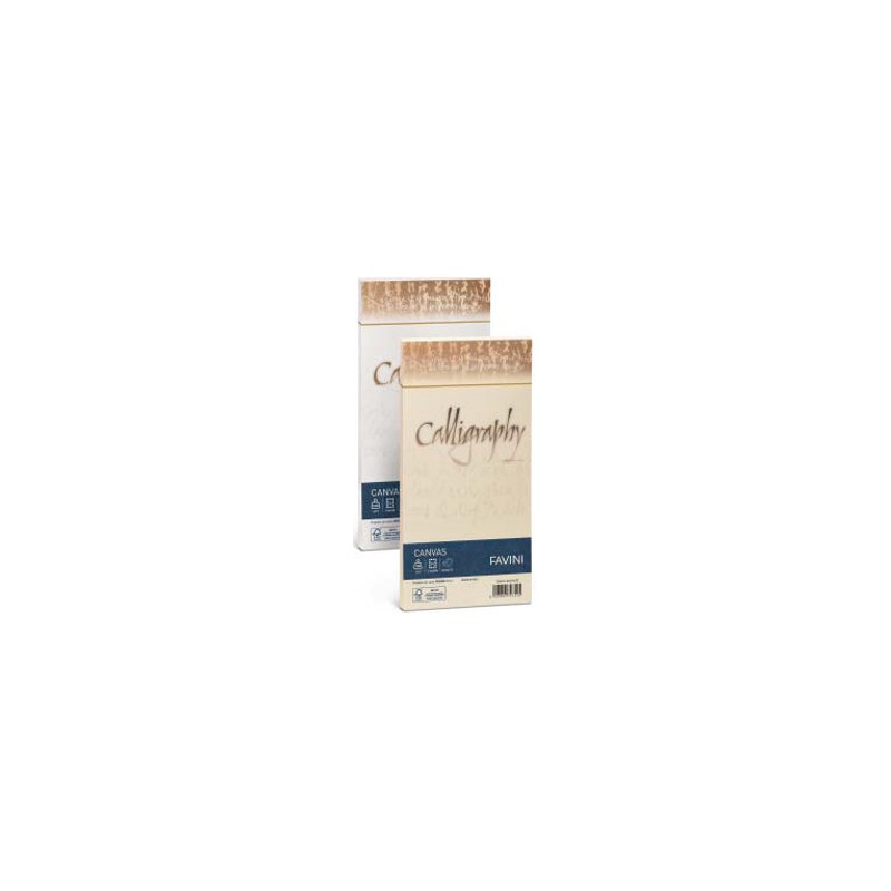 Buste Calligraphy Canvas Favini - 11x22 Cm Avorio 25pz 100 gr A57Q414 Buste Calligraphy Canvas Favini - 11x22 Cm Avorio 25pz 100 gr A57Q414