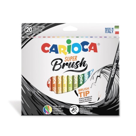 1 - CARIOCA PENNARELLI SUPER BRUSH 20Pz. ASS. 42968