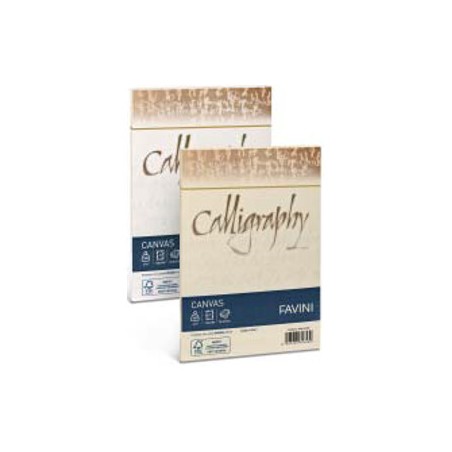 1 - Buste Calligraphy Canvas Favini - 12x18 Cm Bianco Conf. 25 100 gr A570417