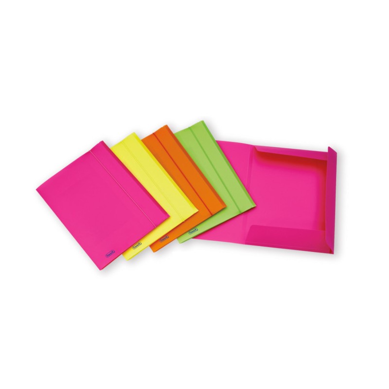 Cartellina a 3 lembi con elastico FAVORIT Neon 24x33cm assortiti 066846 Cartellina a 3 lembi con elastico FAVORIT Neon 24x33cm assortiti 066846