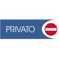 LETTERFIX LOGOFIX Targa Adesiva Cartello PRIVATO 18x6 T00739 LETTERFIX LOGOFIX Targa Adesiva Cartello PRIVATO 18x6 T00739