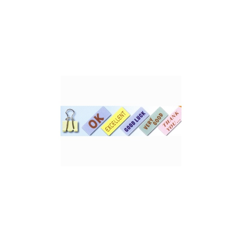 Clip a fantasia vari colori con scritte conf. 5 pezzi 78031 Clip a fantasia vari colori con scritte conf. 5 pezzi 78031