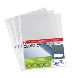 1 - FAVORIT  Buste a foratura universale lucide 23x33 cm 25 pz.  460065