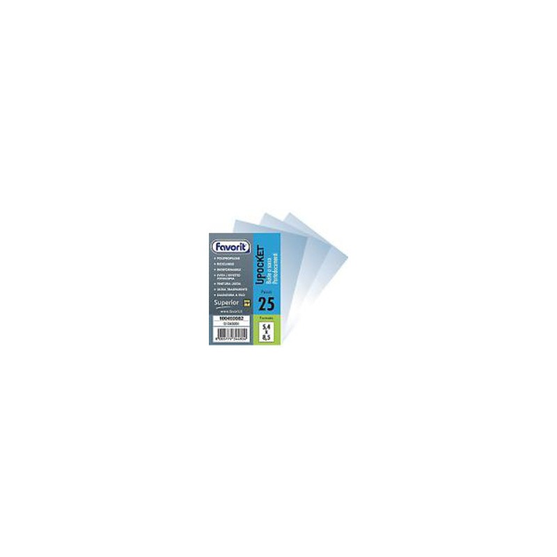 FAVORIT Buste a foratura universale lucide 25x35 cm 25 pz. 460071 FAVORIT Buste a foratura universale lucide 25x35 cm 25 pz. 460071