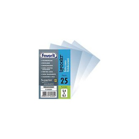1 - FAVORIT  Buste a foratura universale lucide 25x35 cm 25 pz.  460071
