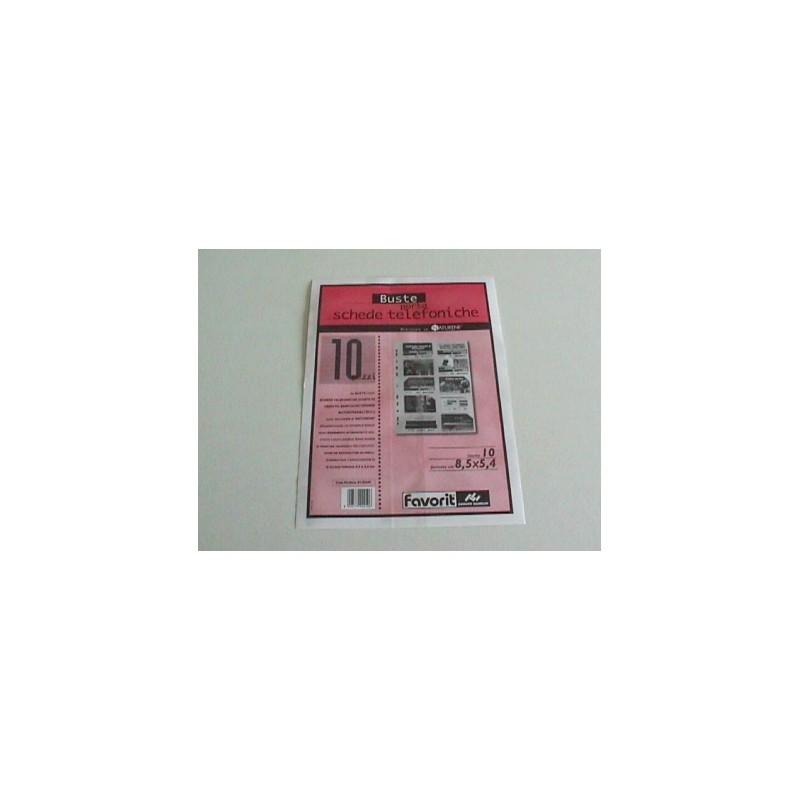 BUSTA F.U. PORTA CARDS 10 tasche 8,5x5,4 -10PZ 460075 BUSTA F.U. PORTA CARDS 10 tasche 8,5x5,4 -10PZ 460075