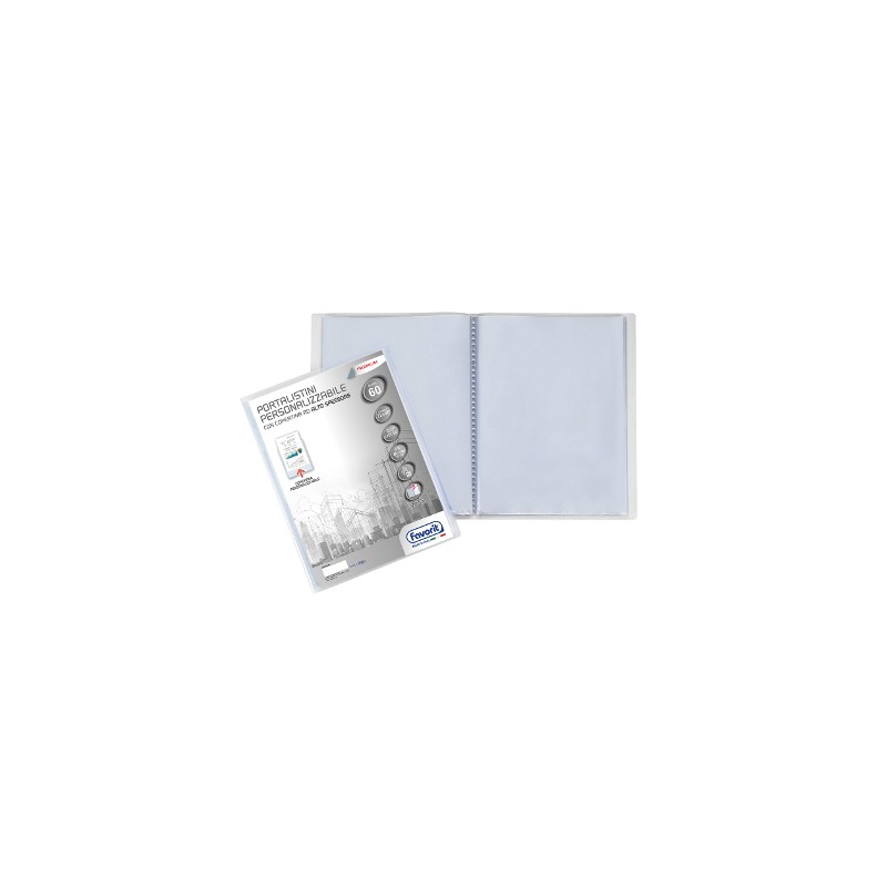 FAVORIT Portalistini soft display A4 60 bustine colore trasparente Favorit 090486 FAVORIT Portalistini soft display A4 60 bustine colore trasparente Favorit 090486