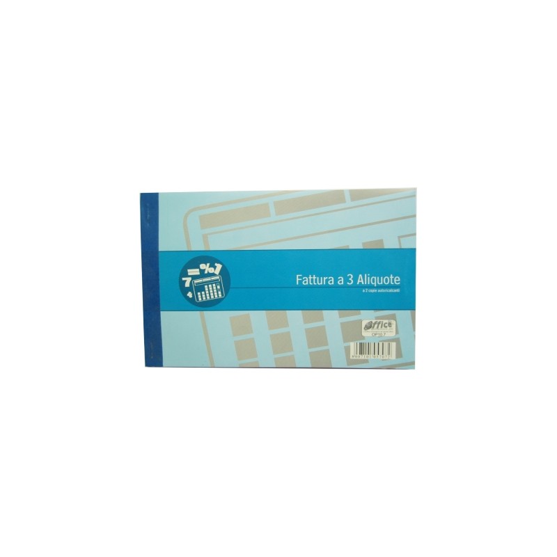 O.P. FATTURE 3 Aliquote 23x15 2 Fogli Autocopianti OFFICE PLANET OP10.07 O.P. FATTURE 3 Aliquote 23x15 2 Fogli Autocopianti OFFICE PLANET OP10.07