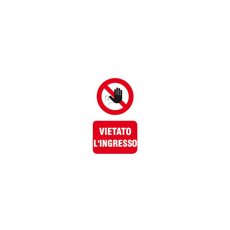 LETTERFIX ECOTARGA Cartello VIETATO L'INGRESSO 20x30 T06010 LETTERFIX ECOTARGA Cartello VIETATO L'INGRESSO 20x30 T06010