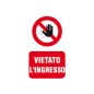 LETTERFIX ECOTARGA Cartello VIETATO L'INGRESSO 20x30 T06010 LETTERFIX ECOTARGA Cartello VIETATO L'INGRESSO 20x30 T06010