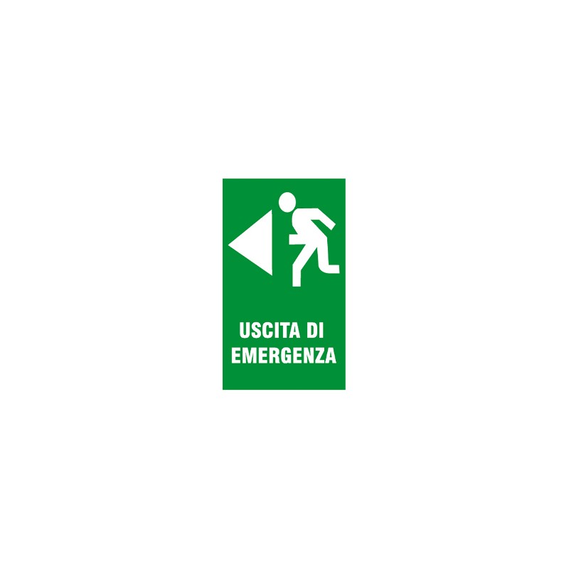 LETTERFIX ECOTARGA Targa Cartello Uscita di Emergenza (Sinistra) 20x30 T06023 LETTERFIX ECOTARGA Targa Cartello Uscita di Emergenza (Sinistra) 20x30 T06023