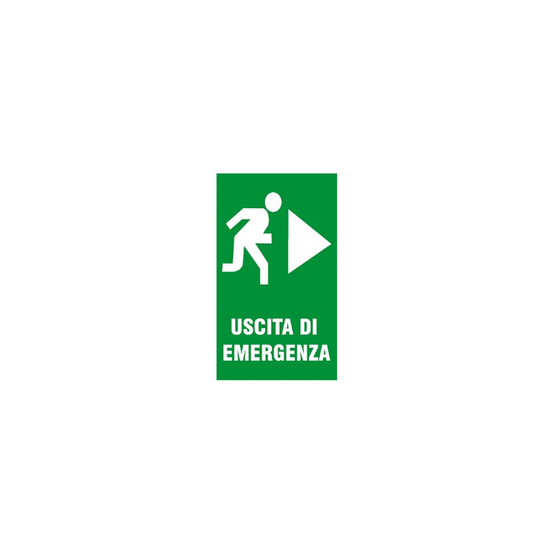 LETTERFIX ECOTARGA Targa Cartello Uscita di Emergenza (Destra) 20x30 T06024 LETTERFIX ECOTARGA Targa Cartello Uscita di Emergenza (Destra) 20x30 T06024