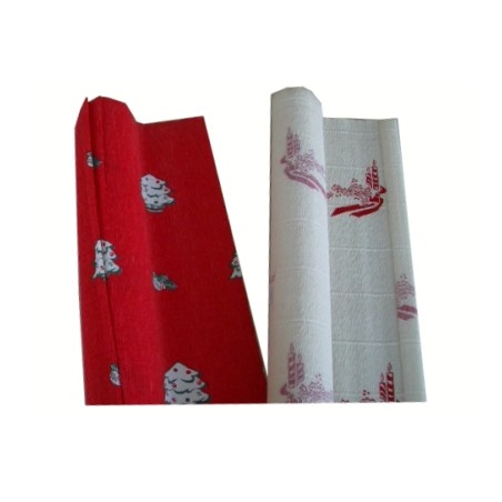 Cartotecnica Rossi carta crespa Fioristi Superior fantasia candele/albero 700/4 rotolo 50x250 cm 180 gr